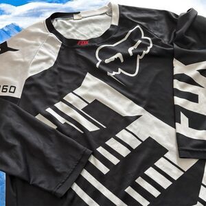 Fox Racing 360 Black & White XL Motocross Jersey MX MOTO Vintage Dirt Bike